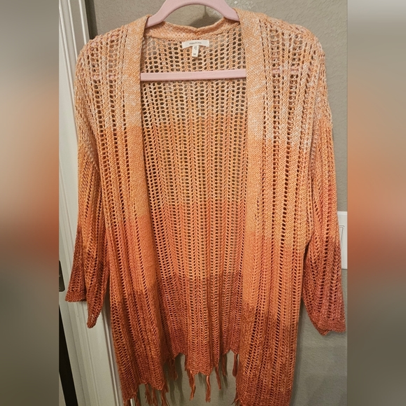 Maurices Sweaters - Maurices Orange Ombre Cardigan Size M